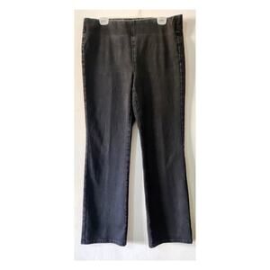 SOFT SURROUNDINGS Denim Pull On Bootcut Jeans Stretch Washed Black Size L